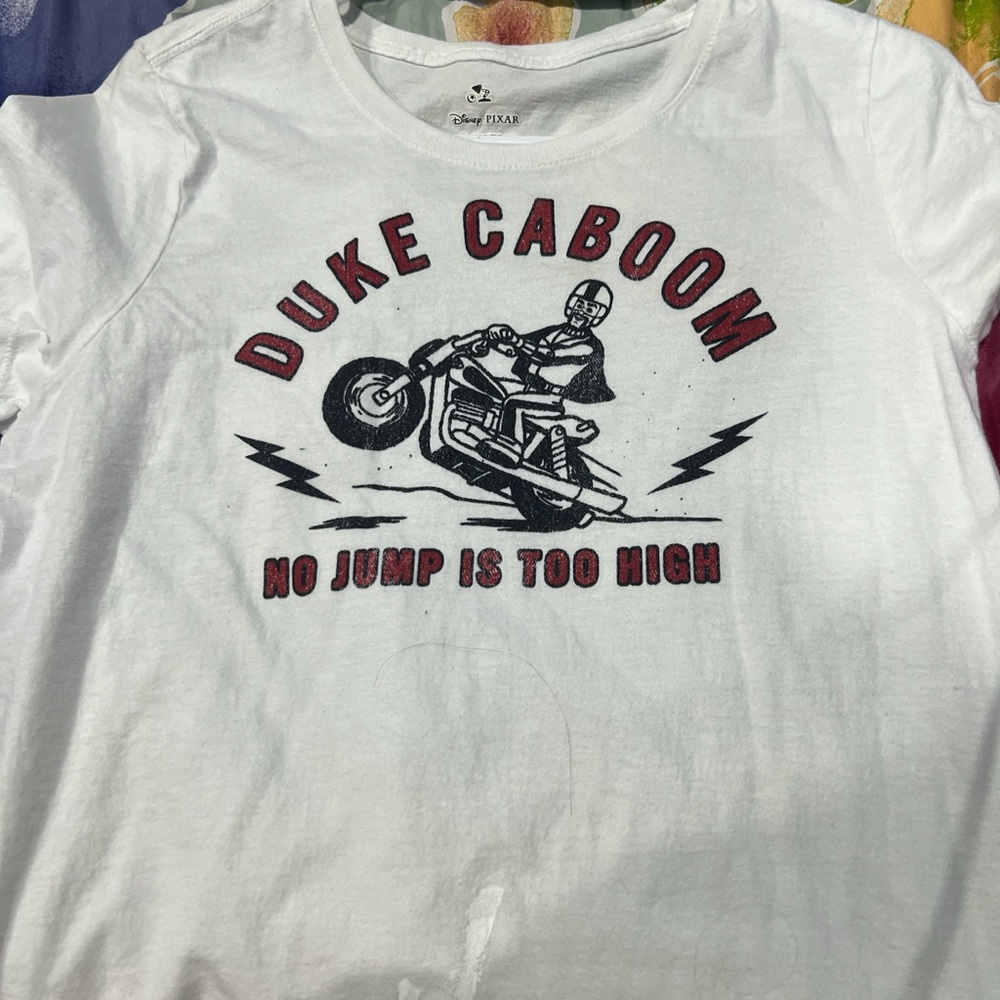 Disney White Tee with Duke Caboom Graphic